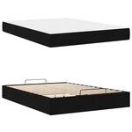 vidaXL Cadre de lit avec stockage Noir 160 x 200 cm tissu