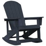 vidaXL Chaises Berçantes Adirondack 2 Pièces Bleu marine HDPE