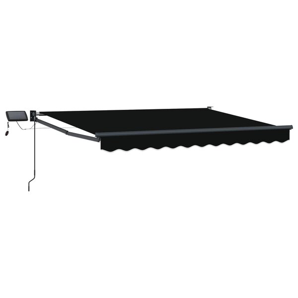 vidaXL Store rétractable manuel avec LEDs Noir et anthracite 3 x 2 5 m