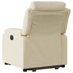 vidaXL Fauteuil inclinable électrique crème tissu