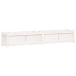 vidaXL Jardinière blanc 180x31x31 cm bois de pin massif