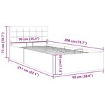 vidaXL Cadre de lit à rangement hydraulique sans matelas 90x200 cm
