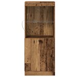 Buffet vidaXL avec éclairage LED Bois vieilli 41x37x100 cm