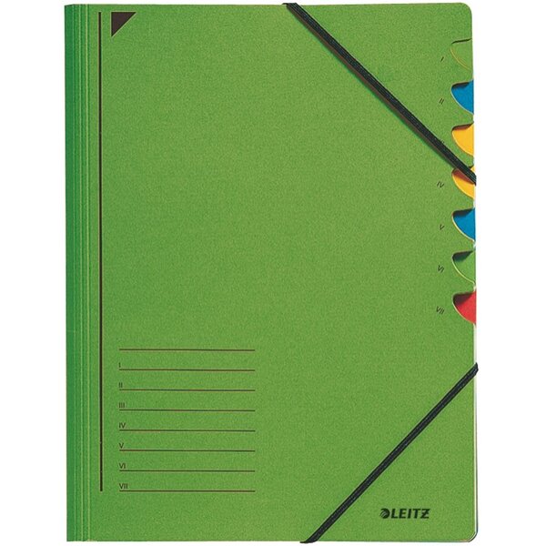 Classeur trieur  format A4  7 compartiments  vert LEITZ