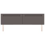 vidaXL Tête de lit LED Gris 200 cm Cuir synthétique