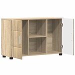 vidaXL Buffet avec étagère FLORIN Chêne Sonoma 88 5 x 30 5 x 55 5 cm