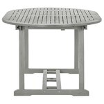 vidaXL Table de jardin Gris 200x100x75 cm Bois d'acacia massif