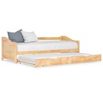 vidaXL Cadre de lit extensible Bois de pin 90x200 cm