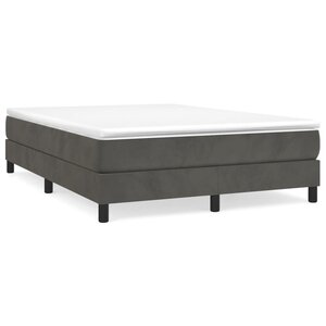 vidaXL Cadre de lit sans matelas gris foncé 140x200 cm velours