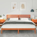 vidaXL Cadre de lit Marron cire 180 x 200 cm Bois massif en pin