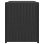 vidaXL Boîte de rangement de jardin noir 120x50x60 cm résine tressée
