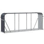 vidaXL Porte-bûches anthracite 234x45x100 cm acier galvanisé