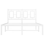 vidaXL Cadre de lit métal sans matelas et tête de lit blanc 120x200 cm