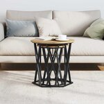 vidaXL Table basse 2 Pièces Chêne artisanal Bois d'ingénierie et acier