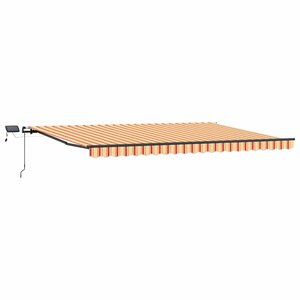 vidaXL Auvent Rétractable jaune et orange 500 ×350 cm tissu