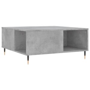 vidaXL Table basse gris béton 80x80x36 5 cm bois d'ingénierie