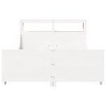 vidaXL Cadre de lit sans matelas blanc 135x190 cm bois de pin massif