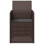 vidaXL Chaises de jardin salle à manger 2 Pièces Marron et anthracite PP