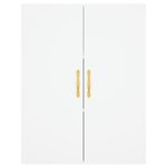 vidaXL Buffet haut Blanc 69 5x34x180 cm Bois d'ingénierie