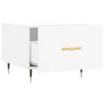 vidaXL Table basse blanc 50x50x40 cm bois d'ingénierie