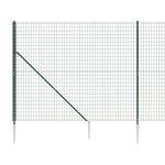 vidaXL Clôture en treillis métallique et piquet d'ancrage vert 1 8x10m