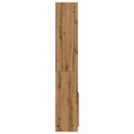 vidaXL Buffet haut chêne artisanal 92x33x180 cm bois d'ingénierie