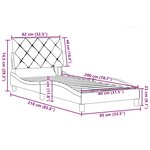 vidaXL Cadre de lit avec LED sans matelas taupe 80x200 cm tissu