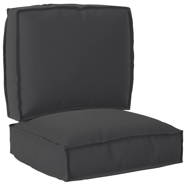 vidaXL Set de coussins de palette 2 Pièces Noir 50 x 50 x 12 cm