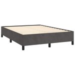vidaXL Cadre de lit sans matelas gris foncé 137x190 cm velours