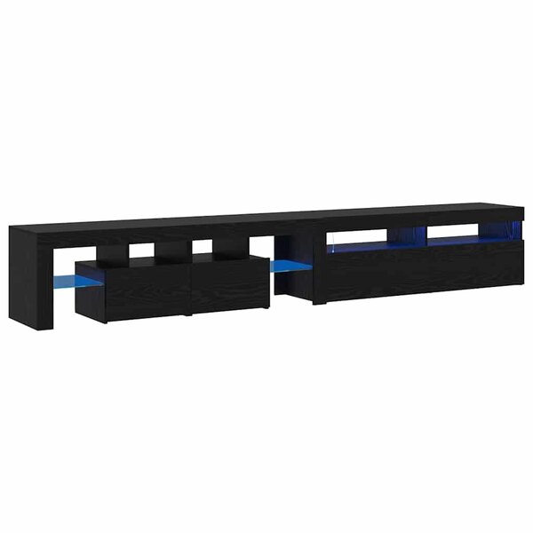 vidaXL Meubles TV 2 Pièces Chêne noir 260 x 36.5 x 40 cm