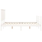 vidaXL Cadre de lit sans matelas blanc 120x200 cm bois massif