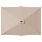 vidaXL Parasol d'extérieur avec mât en bois 150x200 cm taupe