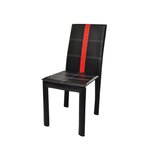 Vidaxl chaises de salle à manger 4 pcs noir similicuir