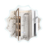 Miroir mural rond avec 3 couleurs de lumière et anti-buée miroir de maquillage éclairé à intensité variable avec bouton tactile intelligent 60 cm x 60 cm argent 20_0008918