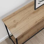 vidaXL Table console avec étagère chêne artisanal 101 x 30.5 x 75 cm