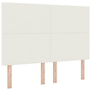 vidaXL Tête de lit LED avec des lumières à LED Crème 144 cm Polyester
