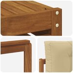 vidaXL Ensemble de canapés d'extérieur 9 pc Naturel et Beige