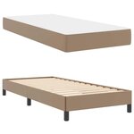 vidaXL Cadre de lit avec matelas Cappuccino 90 x 200 cm tissu