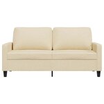 vidaXL Canapé à 2 places Crème 140 cm Tissu