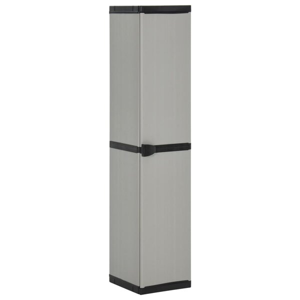 vidaXL Armoire de rangement de jardin 3 étagères Gris/noir 34x40x168cm