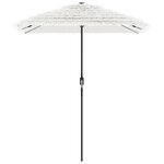 vidaXL Parasol de jardin avec mât en acier blanc 300x200x250 cm