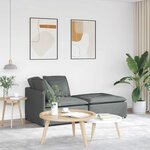 vidaXL Canapé modulaire et repose-pieds et coussins tissu gris foncé