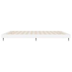 vidaXL Cadre de lit blanc brillant 120x200 cm bois d'ingénierie