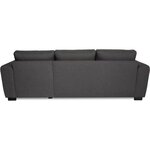 Canapé d'angle fixe réversible 4 places - Tissu Anthracite - 245 x 150 x 86 cm