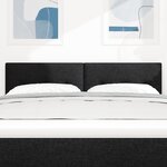 Cabezal LED vidaXL con botoneo capitoné Noir de 80 cm en tissu