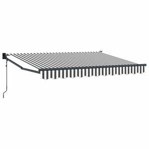 vidaXL Auvent rétractable Anthracite et blanc 3 5 x 2 m