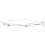 vidaXL Dessus de table 70x70x1 5 cm carré bois massif de hêtre