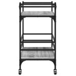 vidaXL Chariot de cuisine sonoma gris 82x40x78 5 cm bois d'ingénierie