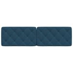 vidaXL Coussin de tête de lit bleu 180 cm velours