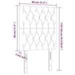 vidaXL Tête de lit à LED Rose 80x7x118/128 cm Velours